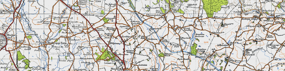 Old map of Westcott Mill in 1946