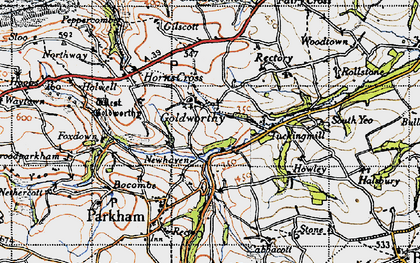 Old map of Goldworthy in 1946