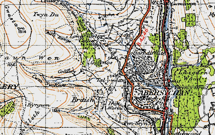 Old map of Golynos in 1947