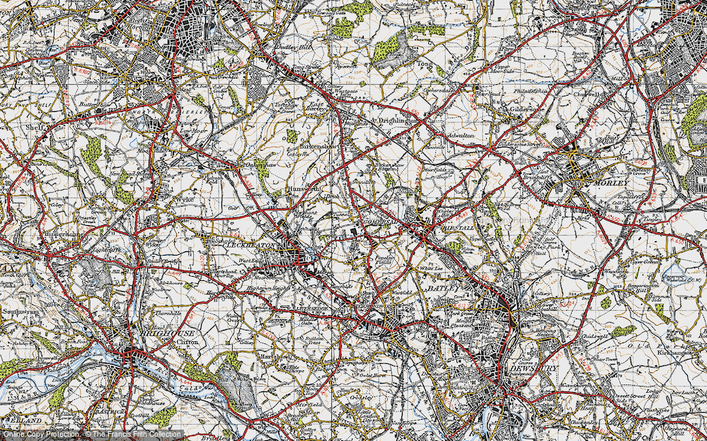 Old Map of Gomersal, 1947 in 1947