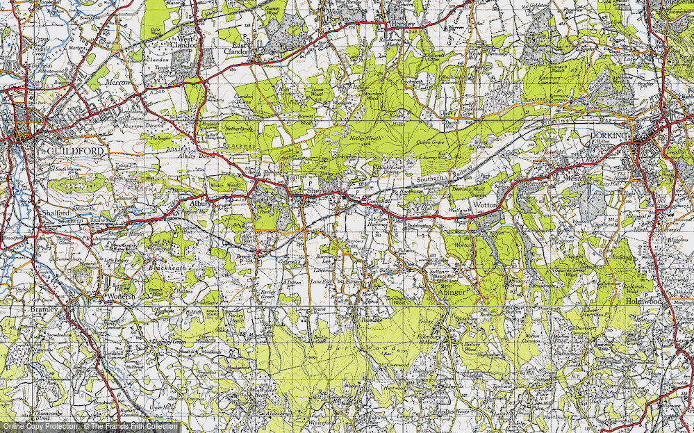 Old Map of Gomshall, 1940 in 1940