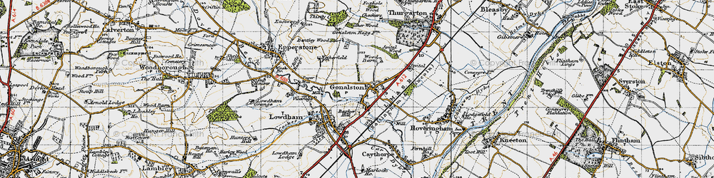 Old map of Gonalston in 1946