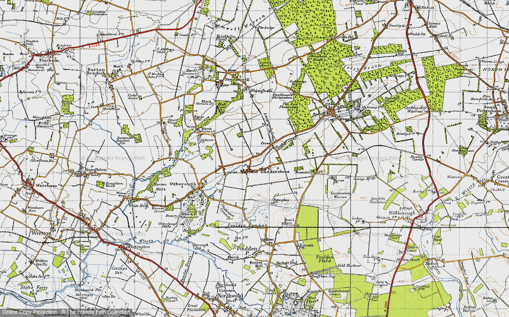 Old Map of Gooderstone, 1946 in 1946