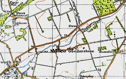 Old map of Gooderstone in 1946