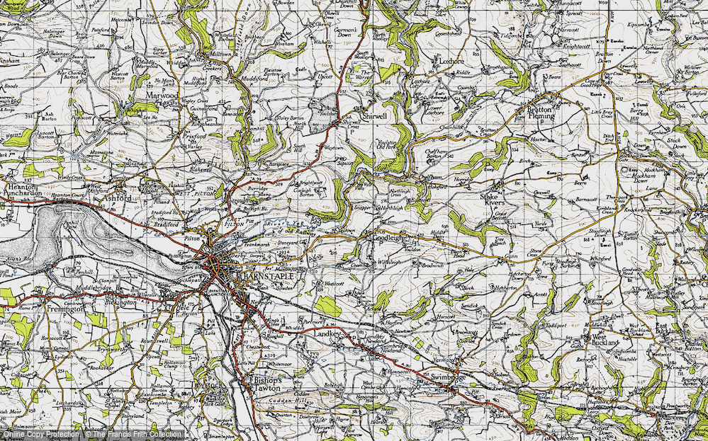 Old Map of Goodleigh, 1946 in 1946