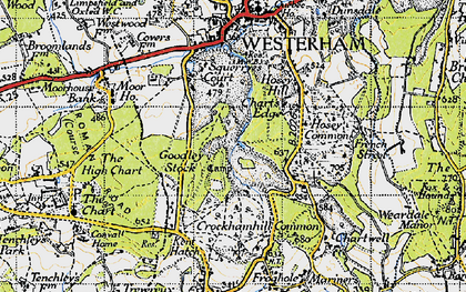 Old map of Goodley Stock in 1946