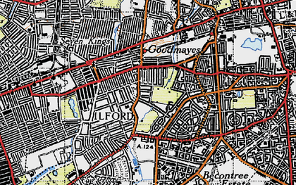 Old map of Goodmayes in 1946