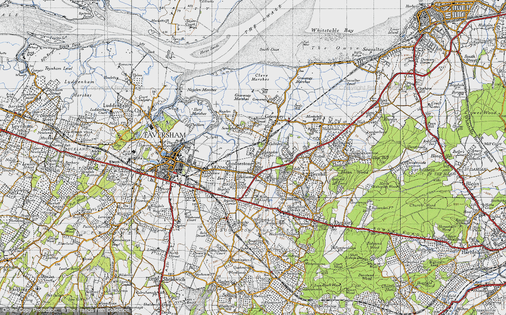 Old Map of Goodnestone, 1946 in 1946