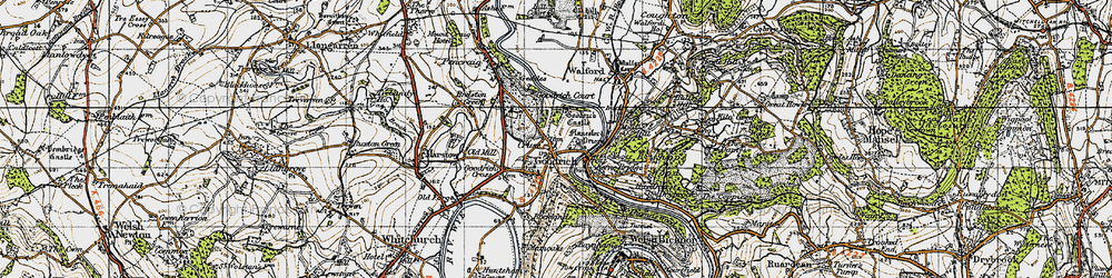 Old map of Goodrich in 1947