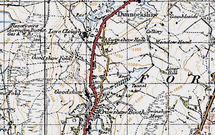 Old map of Goodshaw Chapel in 1947