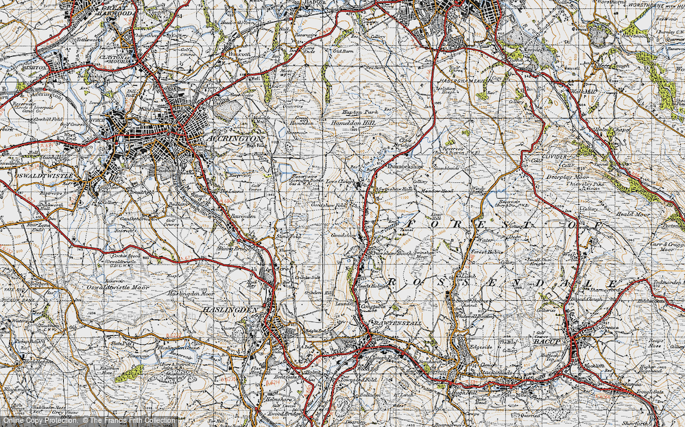Old Map of Goodshaw Fold, 1947 in 1947
