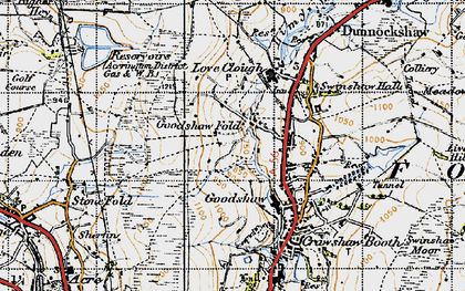 Old map of Goodshaw Fold in 1947