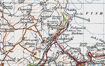 Old map of Goodwick in 1947