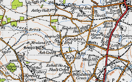 Old map of Goodyers End in 1946