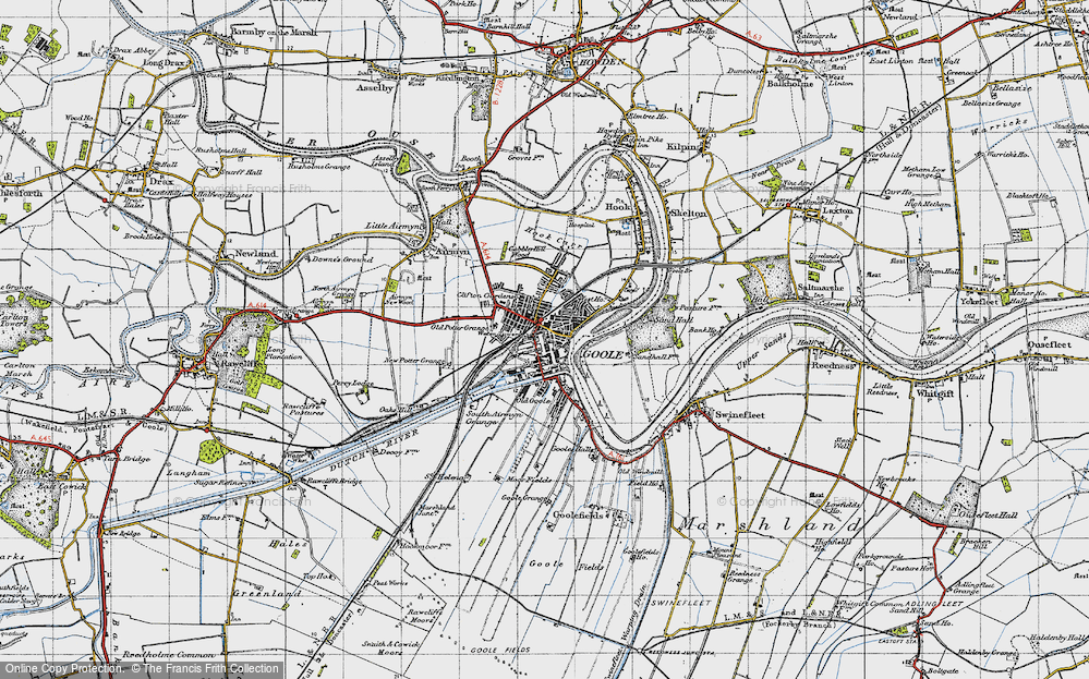 Old Map of Goole, 1947 in 1947