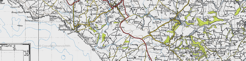 Old map of Goonhusband in 1946