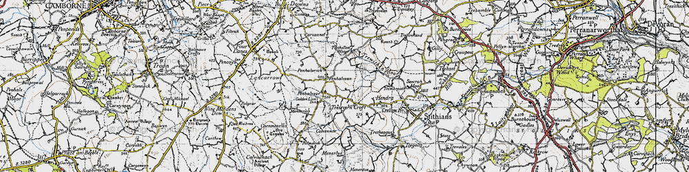 Old map of Goonlaze in 1946
