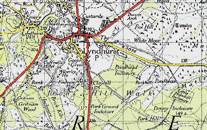 Old map of Goose Green in 1940