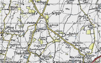 Old map of Goose Green in 1940