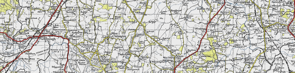 Old map of Goose Green in 1940