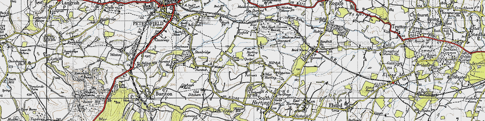 Old map of Goose Green in 1945