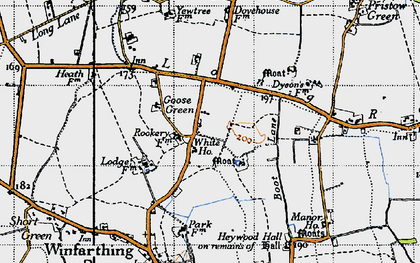 Old map of Goose Green in 1946