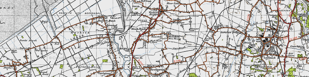 Old map of Goose Green in 1947