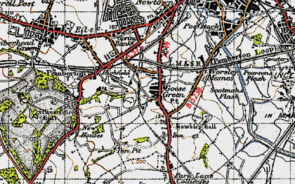 Old map of Goose Green in 1947