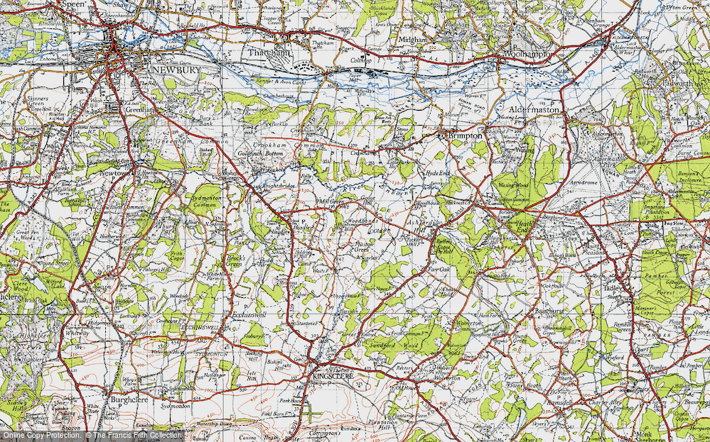 Old Map of Goose Hill, 1945 in 1945