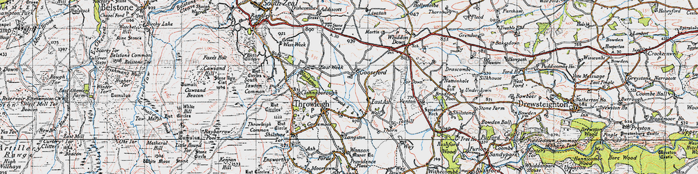 Old map of Gooseford in 1946