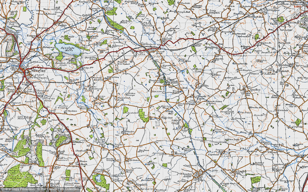 Old Map of Historic Map covering Lower Cowley in 1946