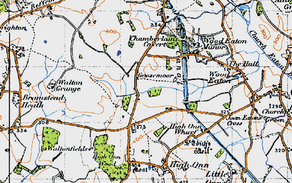 Old map of Goosemoor in 1946