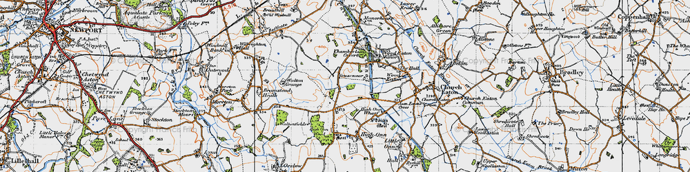 Old map of Goosemoor in 1946