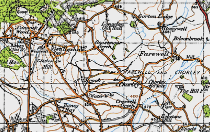 Old map of Goosemoor Green in 1946