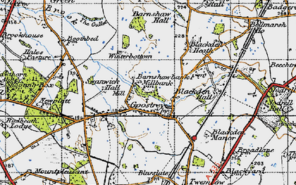 Old map of Goostrey in 1947