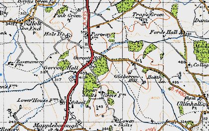 Old map of Gorcott Hill in 1947