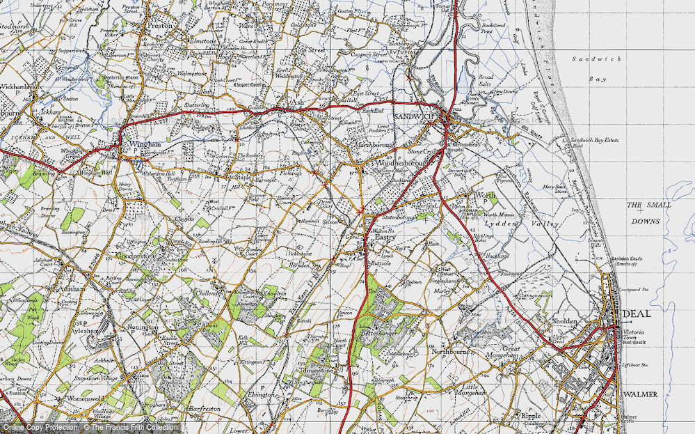 Old Map of Gore, 1947 in 1947