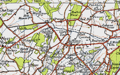 Old map of Gore End in 1945