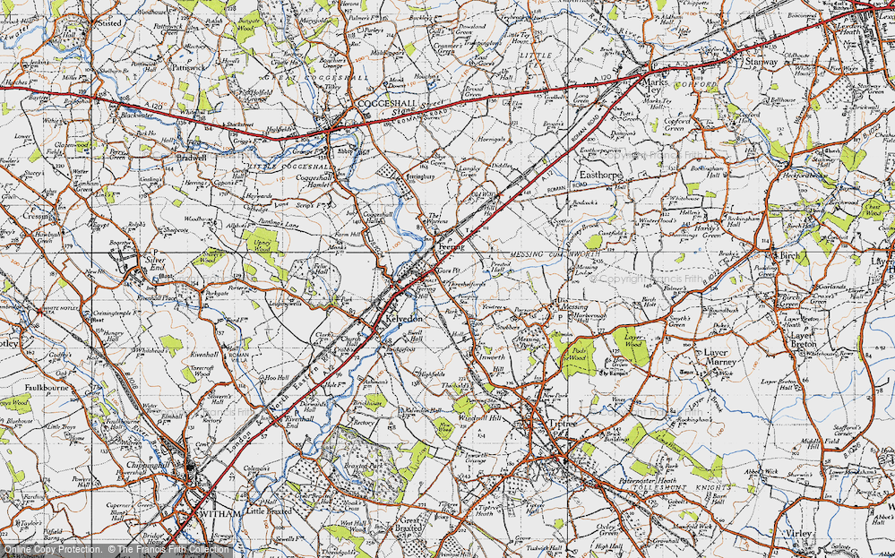 Old Map of Gore Pit, 1945 in 1945