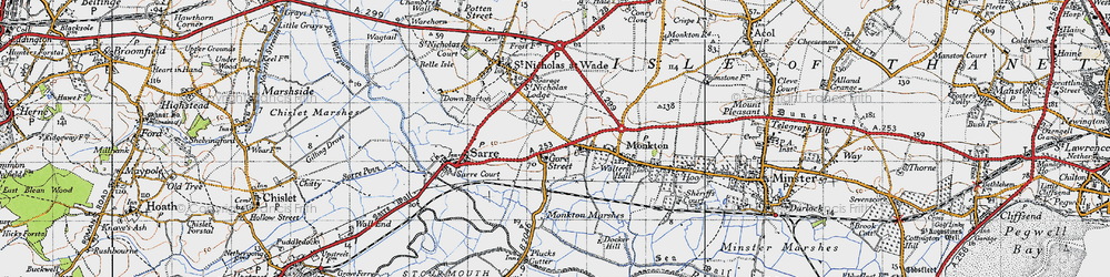 Old map of Gore Street in 1947
