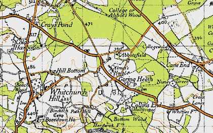 Old map of Goring Heath in 1947
