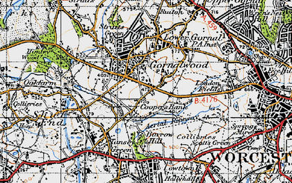 Old map of Gornalwood in 1946