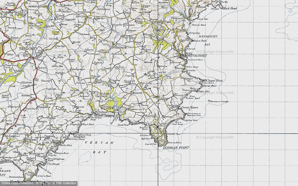 Old Map of Gorran Churchtown, 1946 in 1946