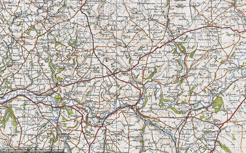 Old Map of Gorrig, 1947 in 1947