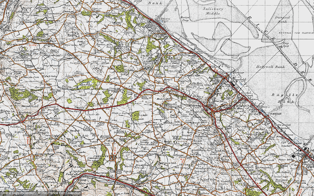 Old Map of Gorsedd, 1947 in 1947