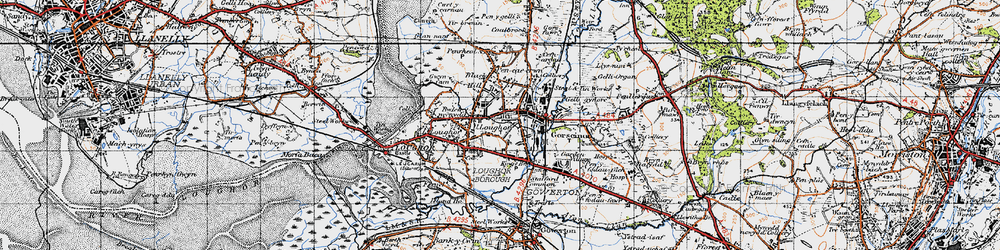 Old map of Gorseinon in 1947