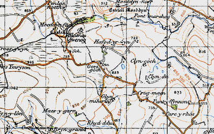 Old map of Blaenau-gwenog in 1947