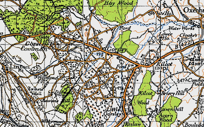 Old map of Gorsley in 1947
