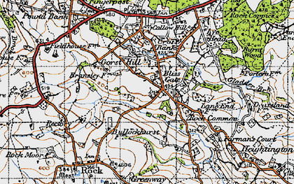 Old map of Gorst Hill in 1947