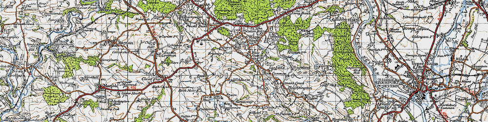 Old map of Gorst Hill in 1947
